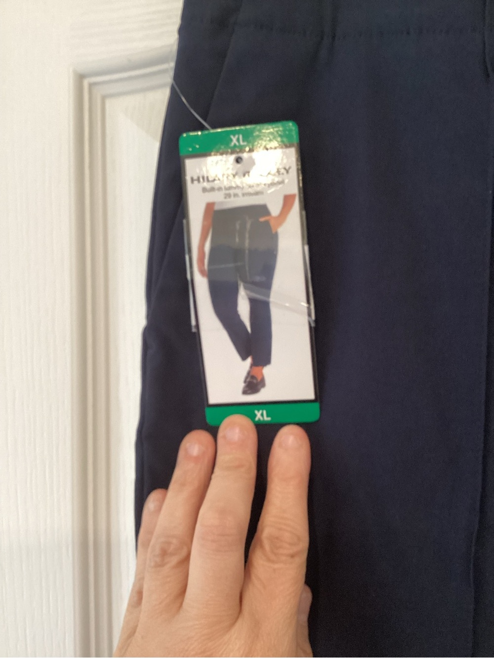 Hilary Radley Navy Slim Leg Pants XL BNWT - Picture 2 of 4